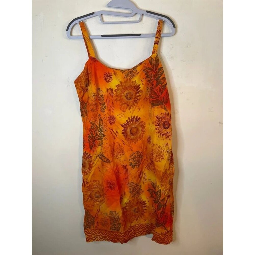 Pretty Orange Sunflower Dress